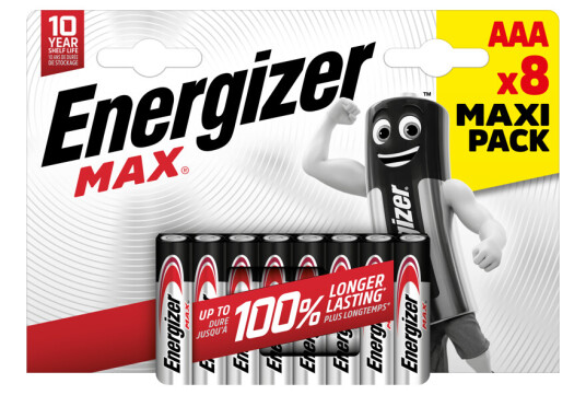 Energizer Max AAA Alkalisk Engangsbatteri 8-pakk 1,5 V