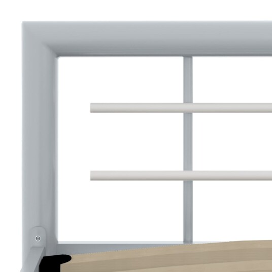 vidaXL Sengeramme grå og hvit metall 90x200 cm