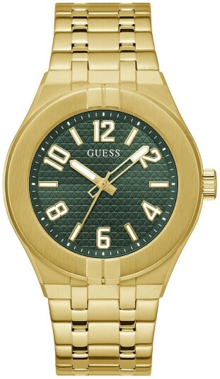 Guess Herreklokke GW0661G2 Escape Grønn/Gulltonet stål Ø44 mm