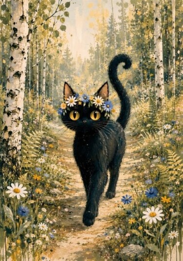 Plakat Fortryllet Skogkatt