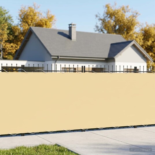 vidaXL Balkong privat skjerm 1,8 x 15 m Stoff med PU belegg Beige