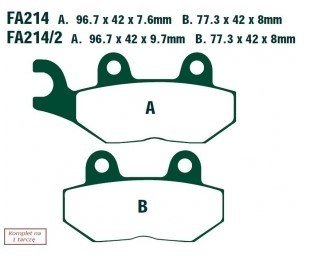Bremseklosser EBC Brakes FA214/2