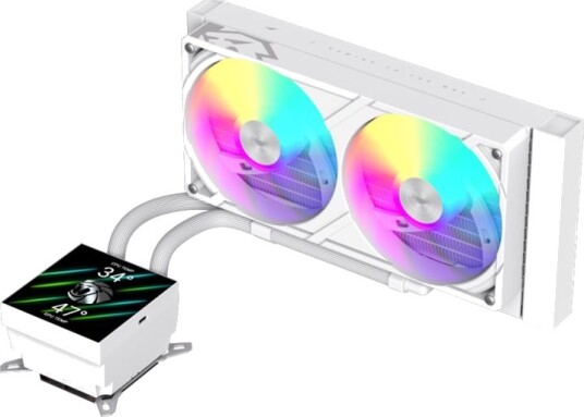 GameMax Glacier 240 LCD hvit GLACIER 240 LCD WH