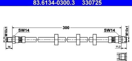 ATE 83.6134 0300.3 Bremseslange