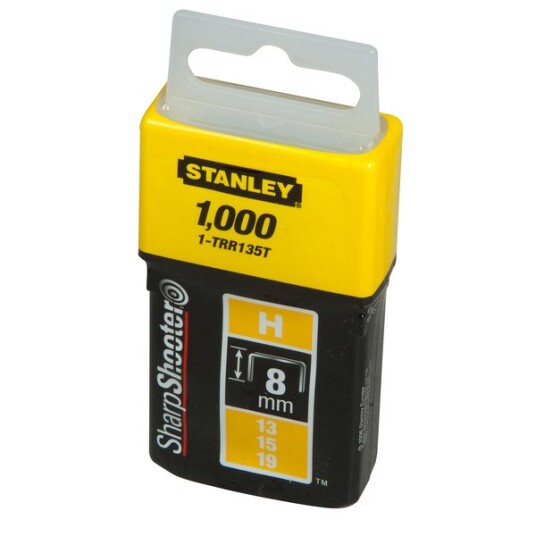 Stanley Stift 8mm 5/16" Light Duty H-Type 1000-pakning Stanley Stift 8mm 5/16" Light Duty H-Type 1000-pakning