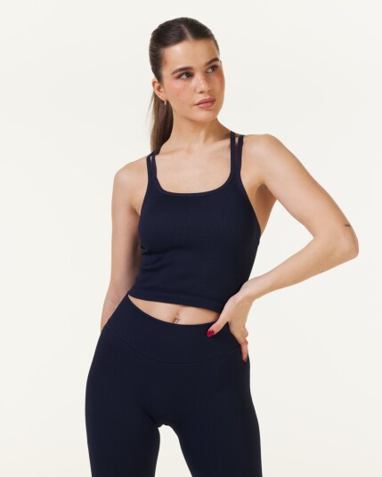 Bumpro Perfect Rib Croptop Navy - XL