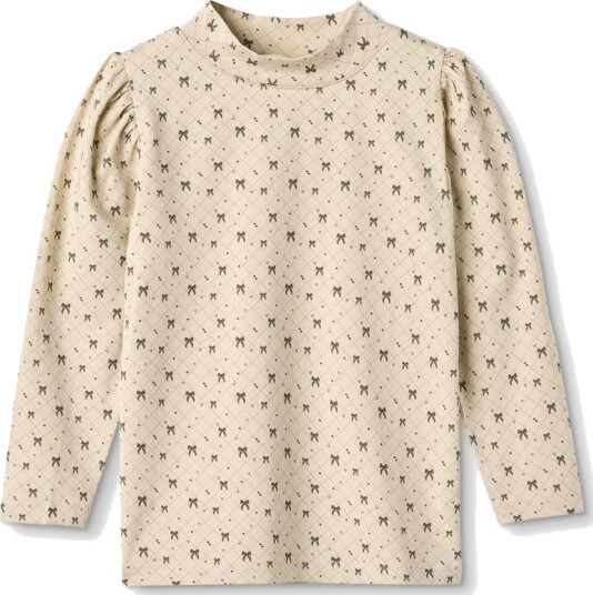 Fliink Kelly Ls Puff Blouse Jersey Sandshell Aop. (98 /3 år)