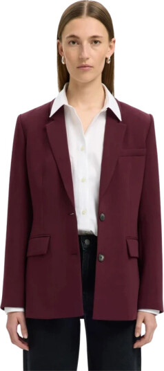 Selected Slfrita Ls Classic Blazer Mel Noos Burgundy 40
