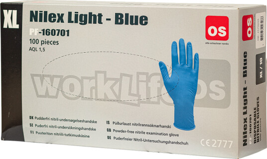 Nilex Light eng.hanske nitril pf 1607 Str. 7 pk./100 stk.