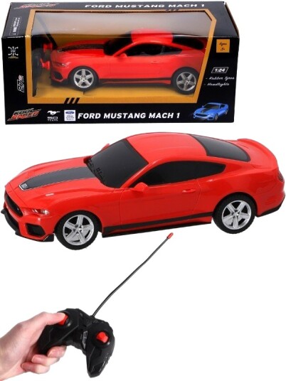 Ford Mustang Mach 1 Radiostyrt bil rød 20 cm Ford Mustang Mach 1 Radiostyrt bil rød 20 cm