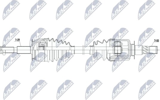 NTY NPW-NS-173 Drivaksel