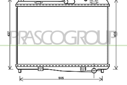 PRASCO FD346R002 Radiator motorkjøling PRASCO FD346R002 Radiator motorkjøling