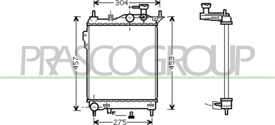 PRASCO HN330R001 Radiator motorkjøling