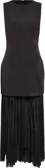 Vero Moda Vmfiva Sl Long Pleated Dress BLACK 34