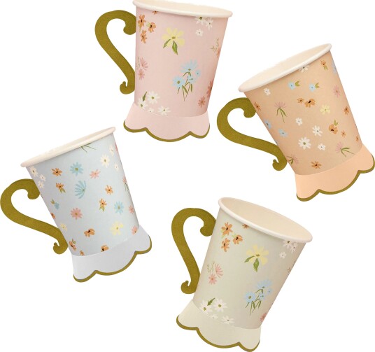 Club Green Hootyballoon Pappkopper Floral Pastell 8-pakning HBDF104