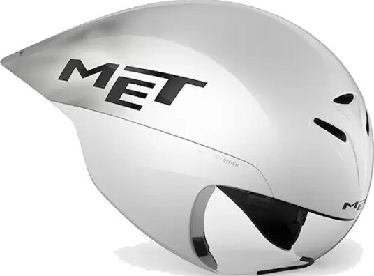 MET Drone Wide Body 2 sykkelhjelm white metallic str. 55-58 cm