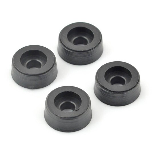 Føtter til plastkabinett 13mm plast 4 stk