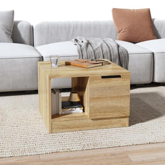 vidaXL Salongbord sonoma eik 50x50x36 cm konstruert tre