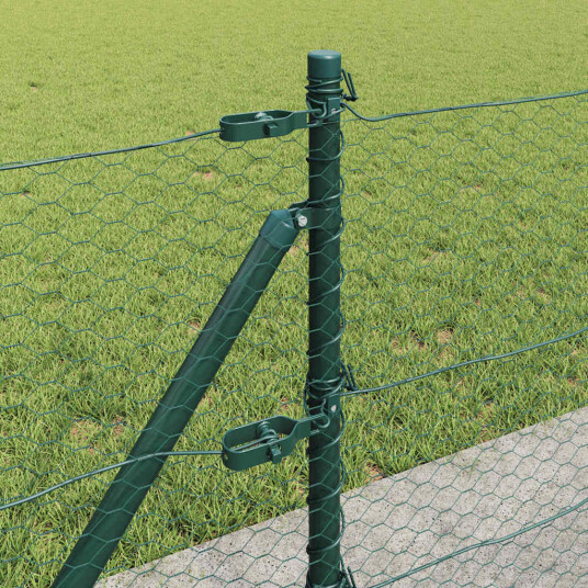  Gjerde med innlegg. grønn 0.6 x 100 m PVC belagt stål