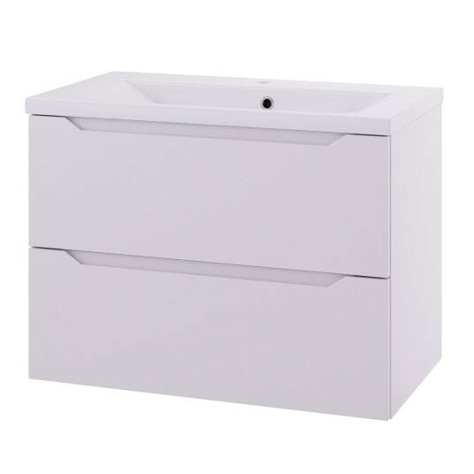 Linn Bad Emma D45cm Servantskap Hvit Matt / 80cm 2 Skuffer Linn Bad Emma D45cm Servantskap Hvit Matt / 80cm 2 Skuffer