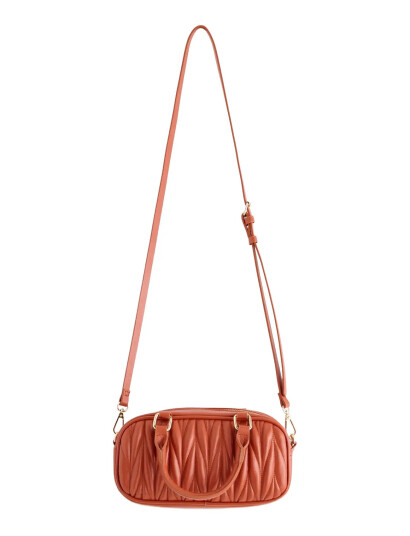 Lindex Bag Pleated Fran Orange ONE SIZE Lindex Bag Pleated Fran Orange ONE SIZE