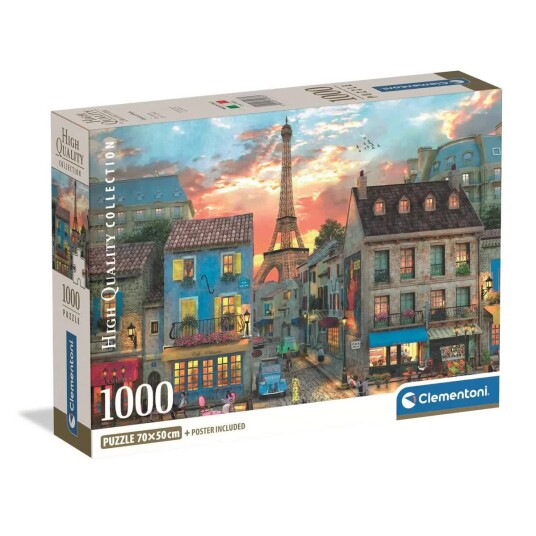 Clementoni Puslespill 1000 Brikker Gatene i Paris