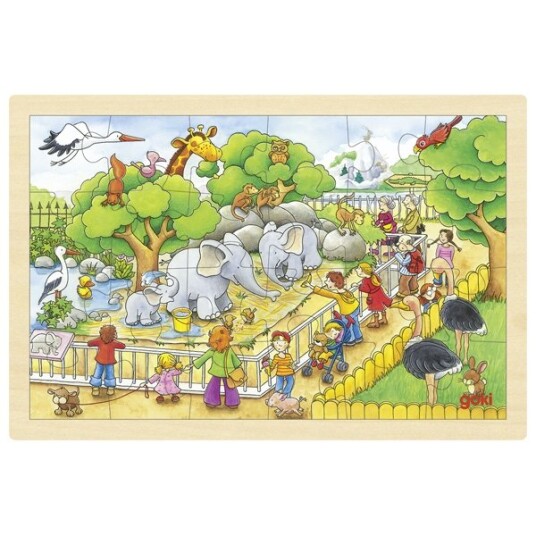 goki Puslespill i ramme m. 24 brk. Zoologisk hage goki Puslespill i ramme m. 24 brk. Zoologisk hage