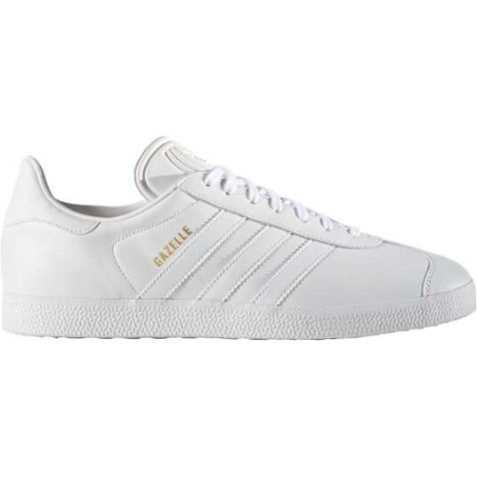 Adidas Originals Gazelle Herre Cloud White/Cloud White/Gold Metallic 43 1/3