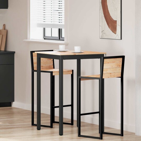 vidaXL Barbord Naturlig 70 x 70 x 105 cm Massiv furu vidaXL Barbord Naturlig 70 x 70 x 105 cm Massiv furu