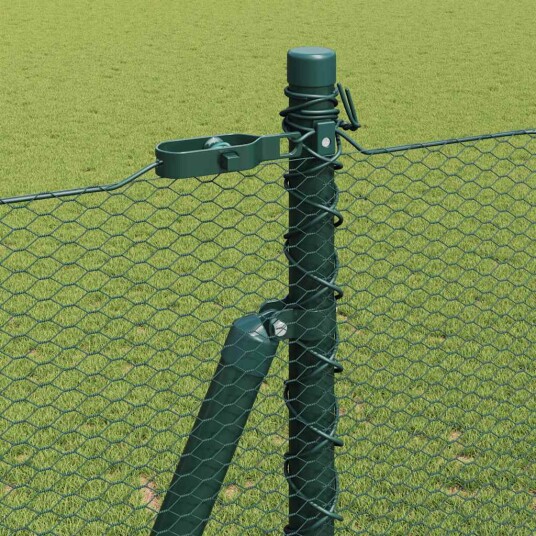  Gjerde med innlegg. grønn 1.6 x 50 m PVC belagt stål
