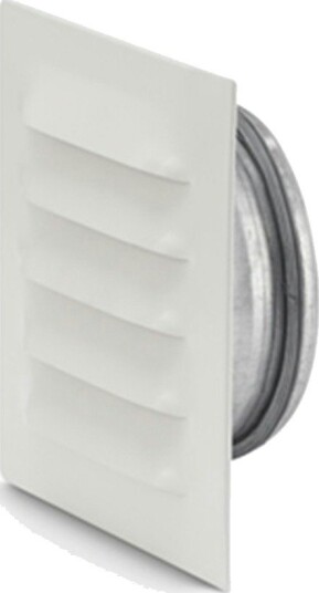 Ventilgitter Fresh Kvadratisk Med Støvfilter Ø100/145x145 mm, Hvit Ventilgitter Fresh Kvadratisk Med Støvfilter Ø100/145x145 mm, Hvit