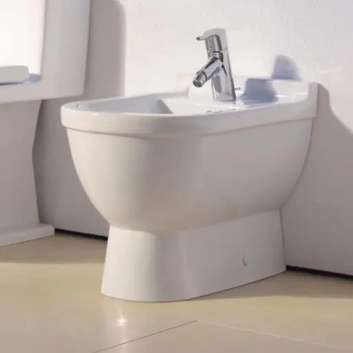 Duravit Starck 3 Gulvstående bidé 360x560 mm, 1 blanderhull, WonderGliss Duravit Starck 3 Gulvstående bidé 360x560 mm, 1 blanderhull, WonderGliss