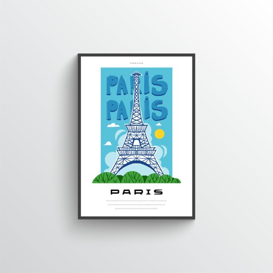 Eiffeltårnet Paris Plakat Eiffeltårnet Paris Plakat