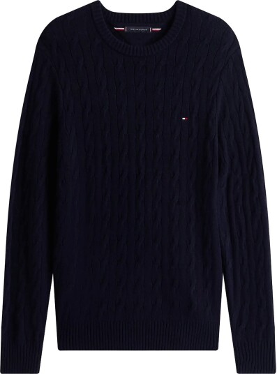 Tommy Hilfiger Lambswool Cable Crew Navy XXL