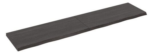 vidaXL Vegghylle m?rkegr? 180x40x4 cm behandlet heltre eik