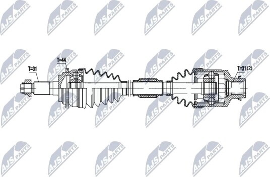 Nty Drivaksel NTY NPW MZ 086