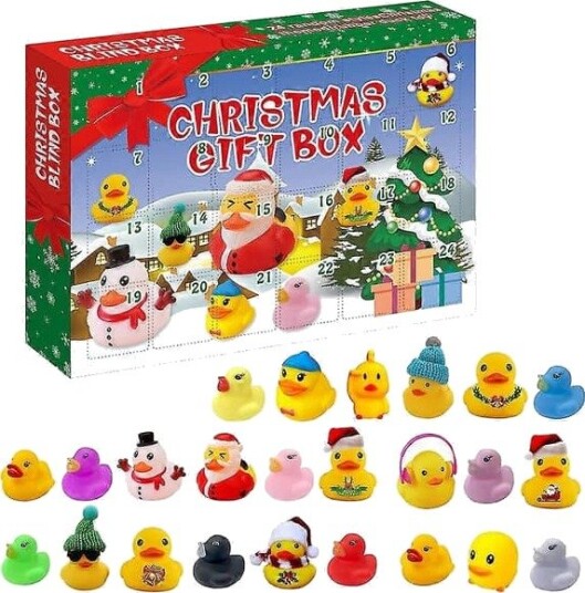 Julekalender med 24 dager   Nedtelling til jul med gummibader for barn tenåringer og venner