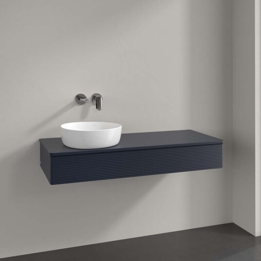 Villeroy & Boch  Antao Servantskap med 1 skuff 120x50x19 cm m/lys Blå Matt