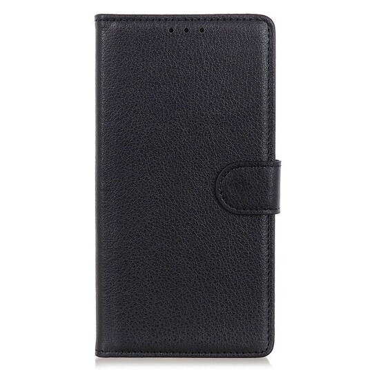 INCOVER Samsung Galaxy A24 Litchi Skinn Deksel m. Lommebok - Svart