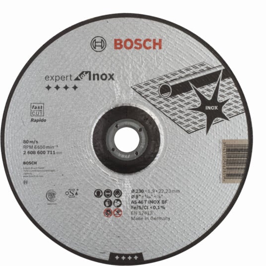 Bosch Kappeskive 230 mm for Rustfritt Stål - Expert For Inox