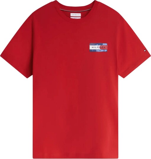Tommy Hilfiger Brand Love Back Flag Graphic Tee Red M