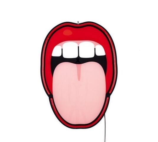 Seletti Blow Tounge LED Vegglampe Rød