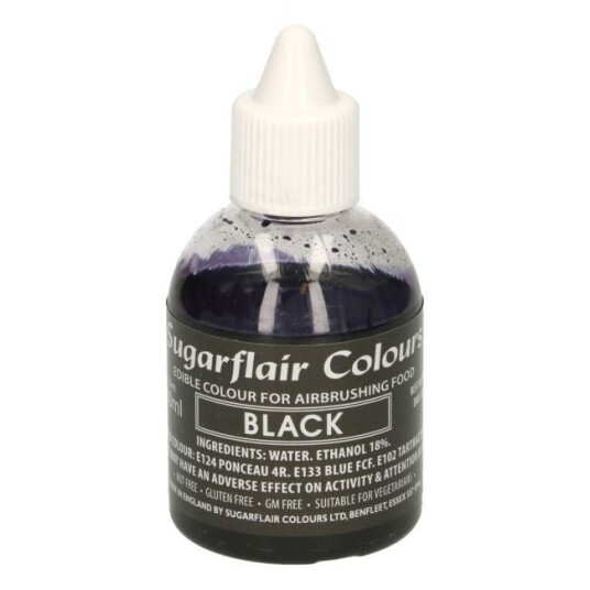 Sugarflair Airbrushfarge Svart 60ml 