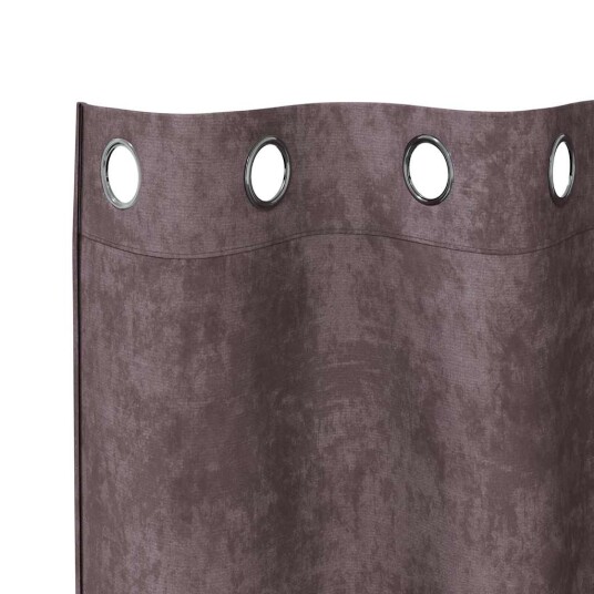 Gardin med gardiner 2 pcs Brun 225 x 140 cm Fløyel Gardin med gardiner 2 pcs Brun 225 x 140 cm Fløyel