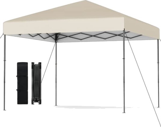 3x3 m popup-paviljong med UV50+ beskyttelse, hvit