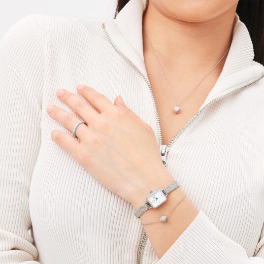 Daniel Wellington DW Watch Quadro Mini Lumine Bezel Silver 15.4x18.2mm Daniel Wellington DW Watch Quadro Mini Lumine Bezel Silver 15.4x18.2mm