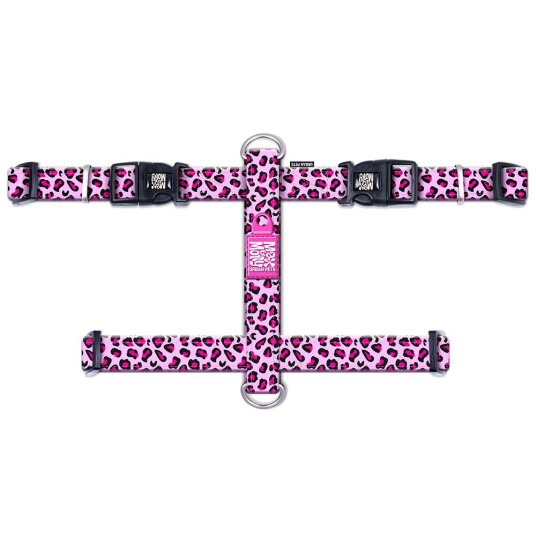 Max & Molly H-Sele Leopard Pink - Str M: 53-69 cm Brystomfang