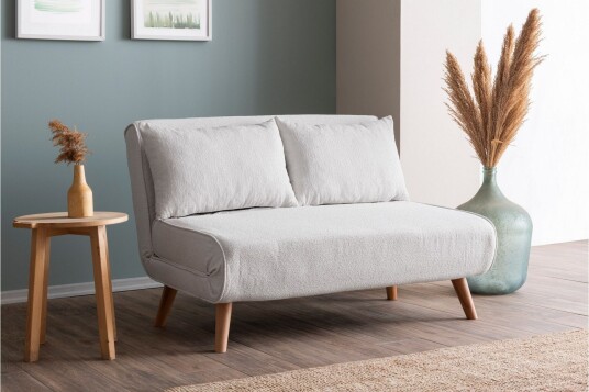 Folde Teddy Sovesofa Cream - Cream