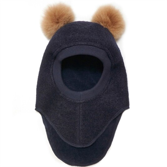 Huttelihut Elefantlue m. Alpaca Pompoms Big Bear Dark Navy 4-6 år/53 Huttelihut Elefantlue m. Alpaca Pompoms Big Bear Dark Navy 4-6 år/53
