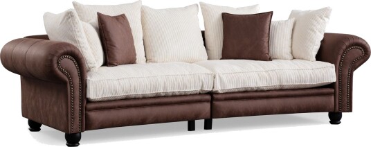 Belia 3 seters Sofa Brun/Hvit